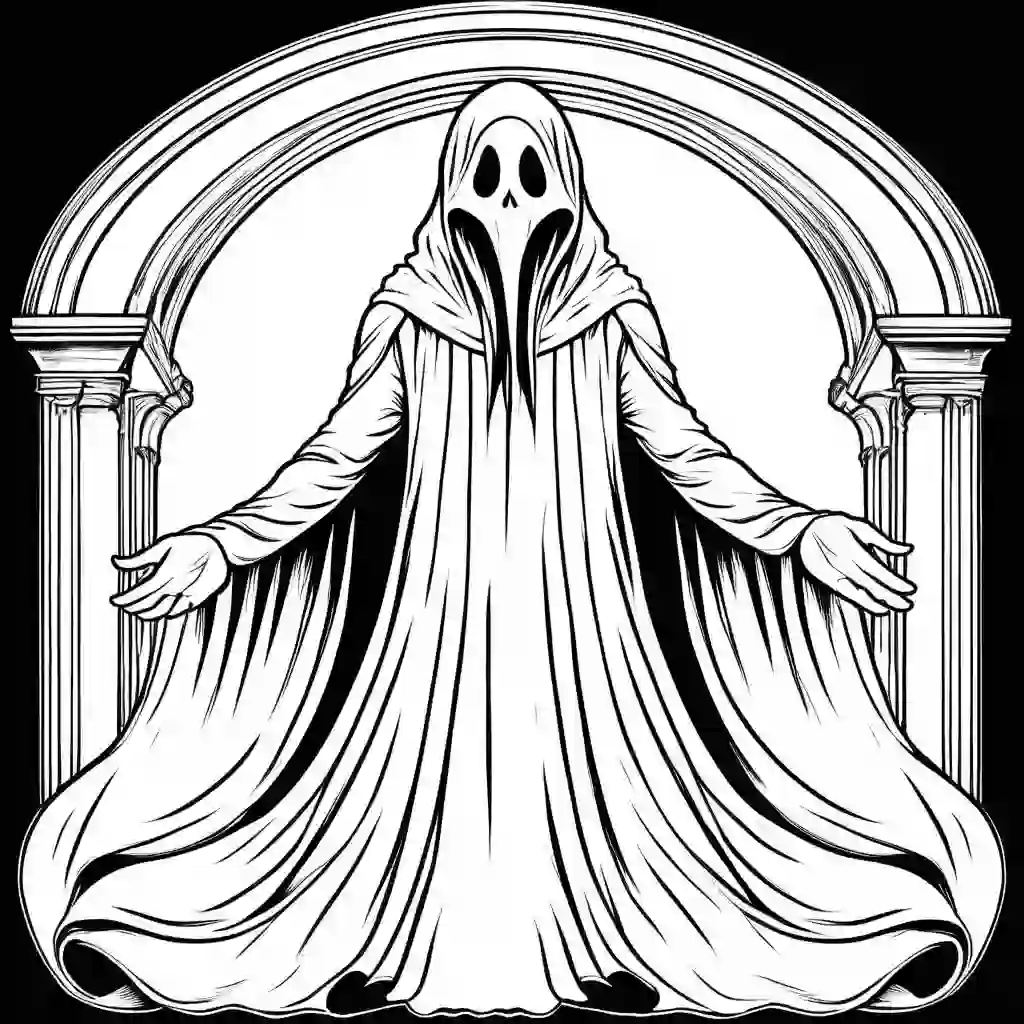Ghosts coloring pages